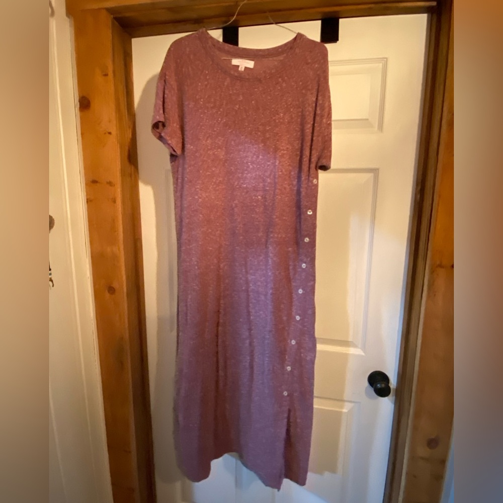 New directions, wine colored dress